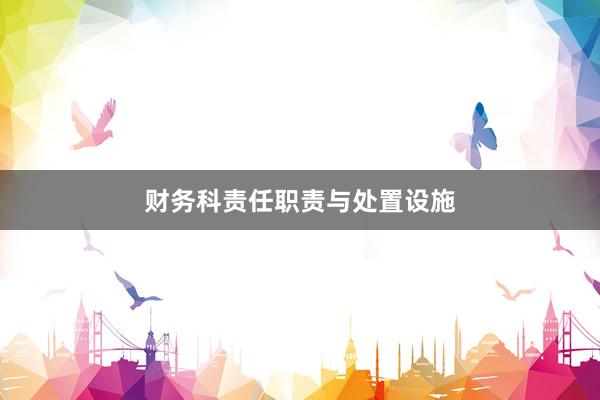 财务科责任职责与处置设施